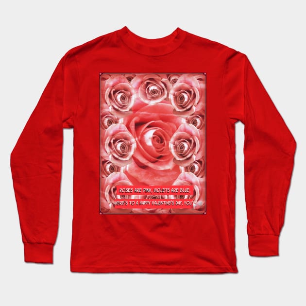 Roses Design (With Text) Long Sleeve T-Shirt by Fad-Artwork